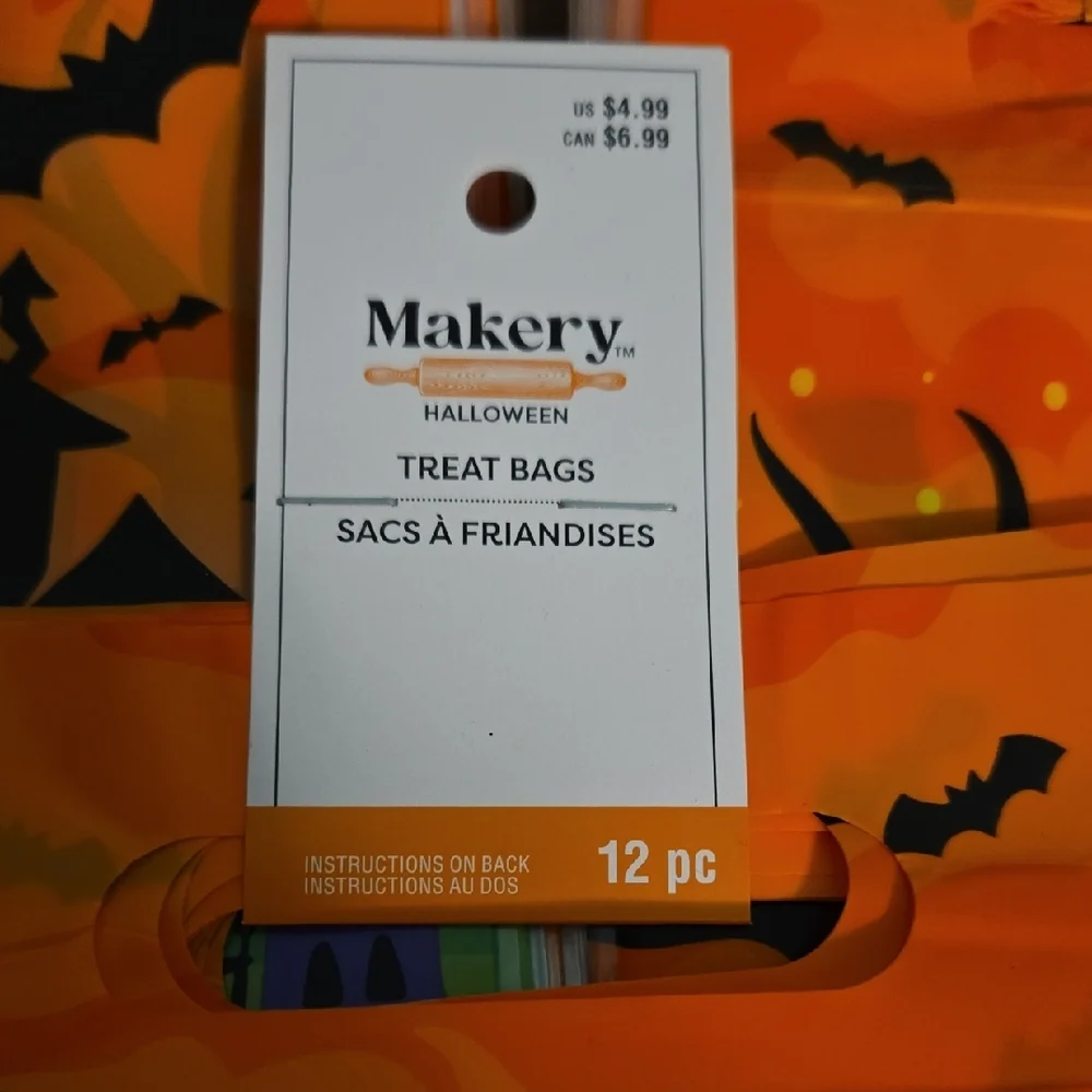 Halloween Haunted House Treat Bags - Orange and Black